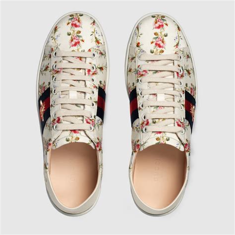 gucci ace rose print sneakers|Gucci ace sneakers women's sale.